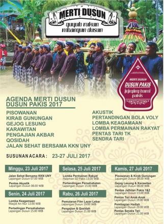 Merti Dusun Pakis 23-27 Juli 2017 