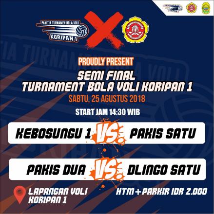 SAKSIKANLAH SEMI FINAL TURNAMEN BOLA VOLY CUP III DESA DLINGO