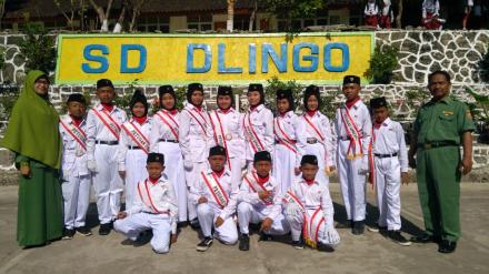 SD N DLINGO MENGIKUTI LOMBA UPACARA TINGKAT KABUPATEN