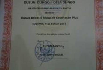 Desa Dlingo Dinyatakan 100 Persen bebas DB4MK 2014